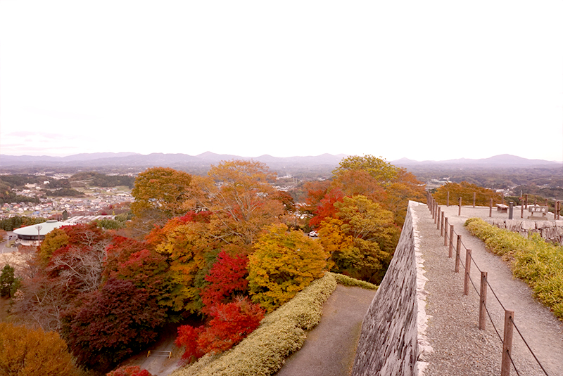 写真は福島旅行のもの。二本松城からの紅葉。