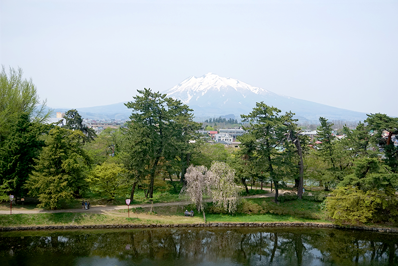 弘前公園から見る岩木山